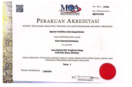 perakuan akreditasi DPAK KTD