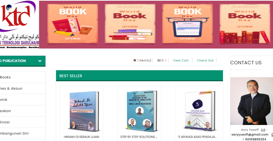 KTD e-Book Store: Platform e-Buku Karya Pensyarah Kolej Teknologi Darulnaim
